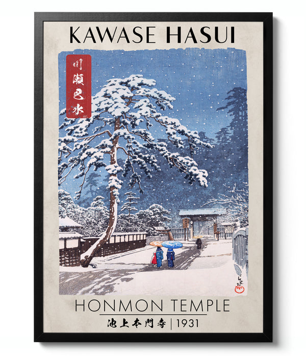 Honmon Temple - Kawase Hasui