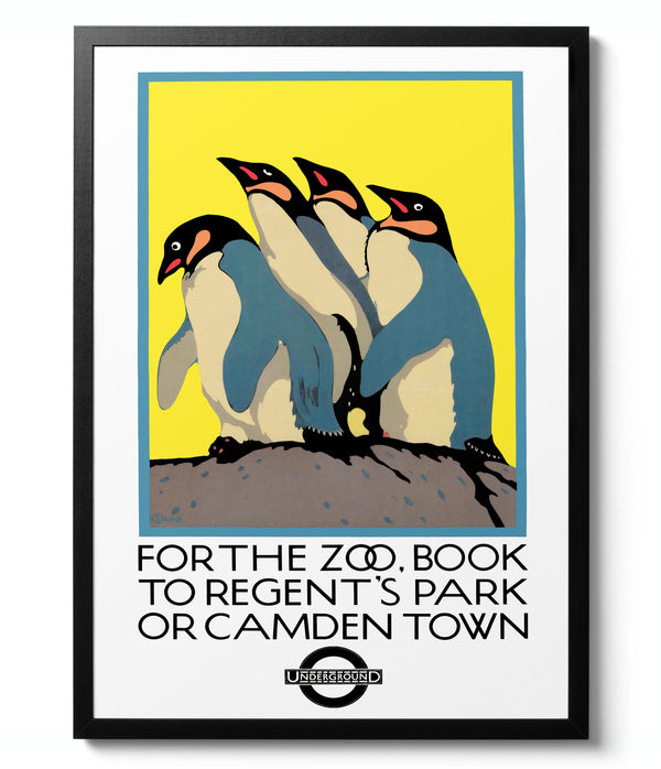 Penguins, London Zoo - Vintage Advert