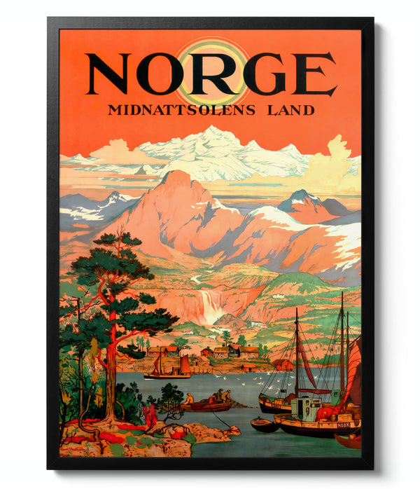Midnight Sun, Norway - Vintage Travel