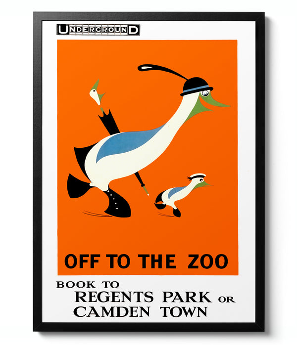 Off to the Zoo, London Zoo - Vintage Advert