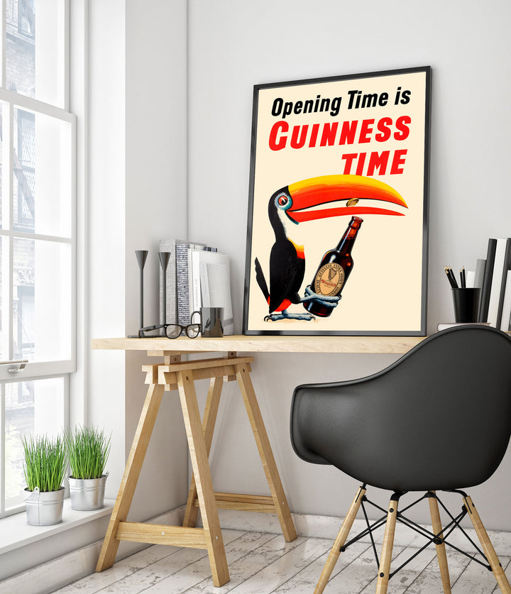 Guinness Gilroy Toucan Framed Poster