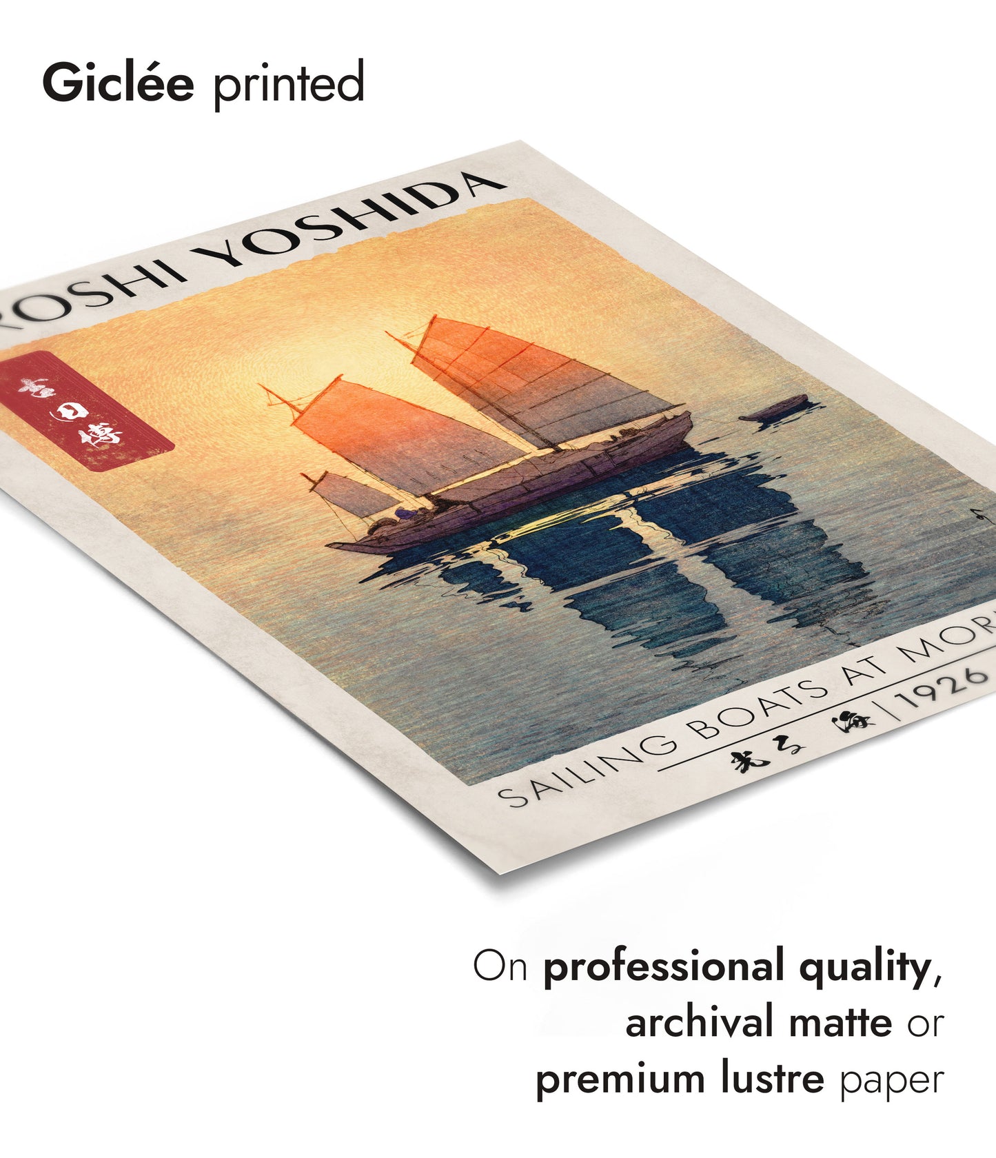 Segelbåtar på morgonen