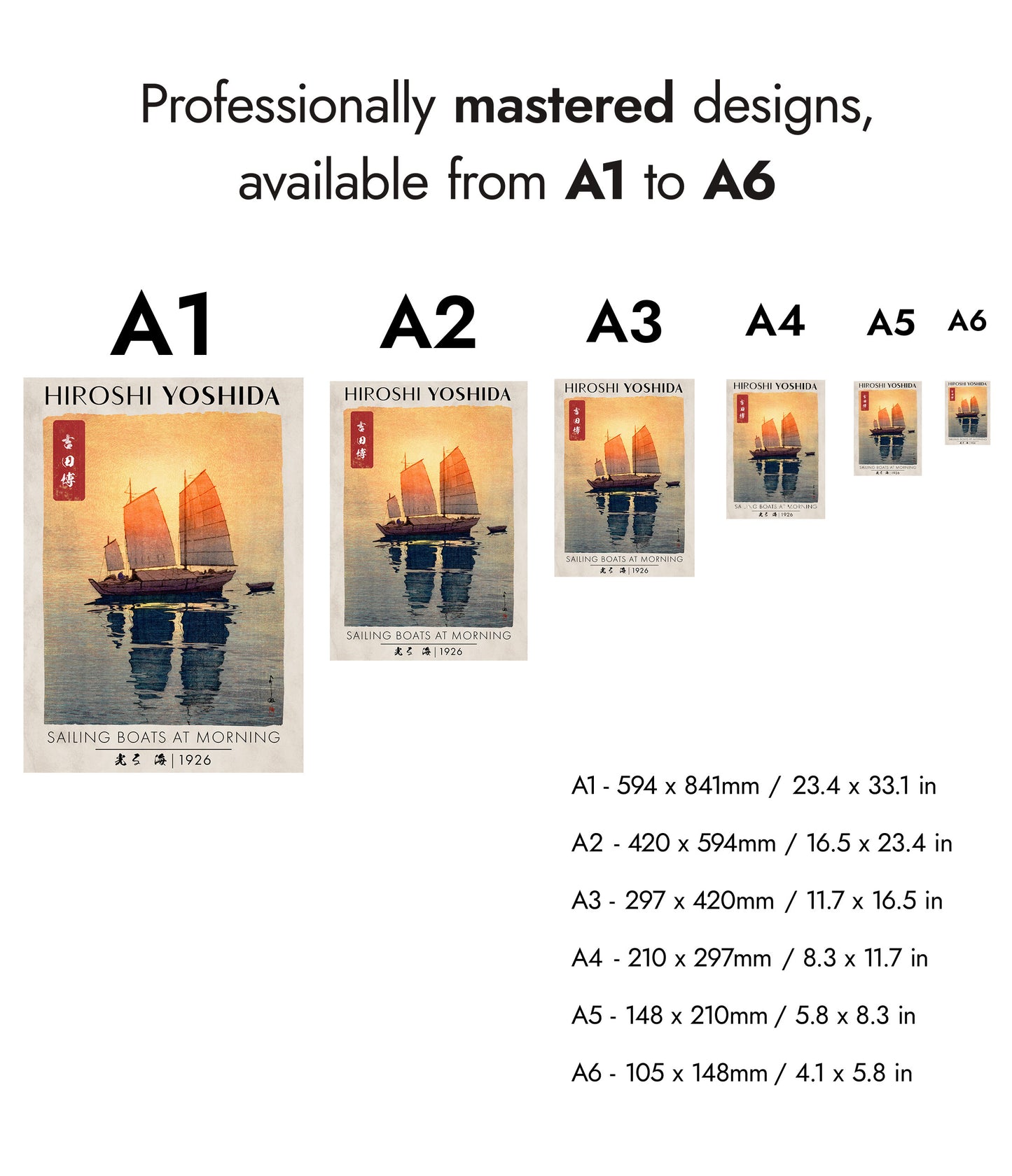 Segelbåtar på morgonen